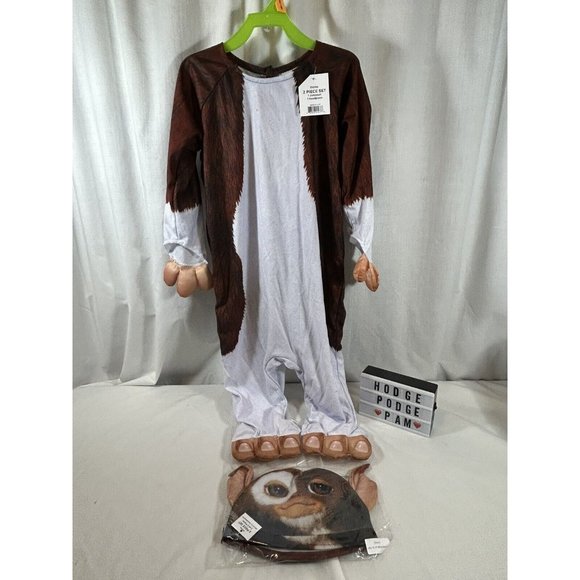 Gremlins Gizmo Toddler Halloween Jumpsuit Costume Size 3T 4T Headpiece New Kids - Picture 9 of 10